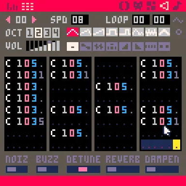 A track using triangle wave and detune to sound like power chords